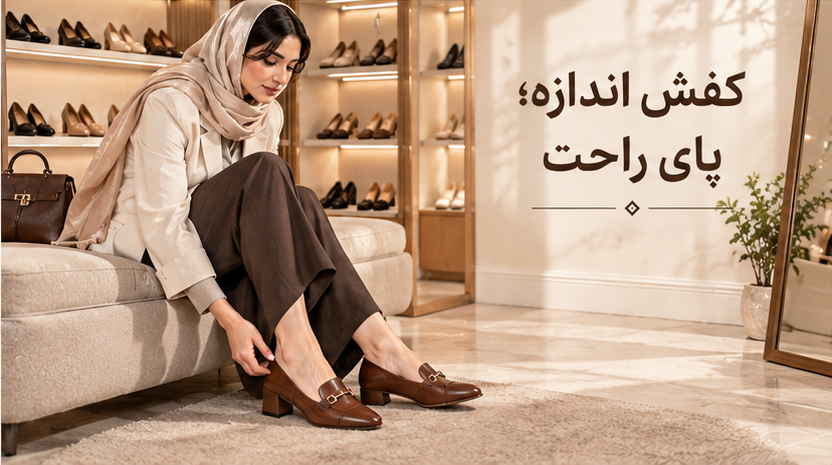 بررسی اندازه و راحتی کفش زنانه هنگام خرید